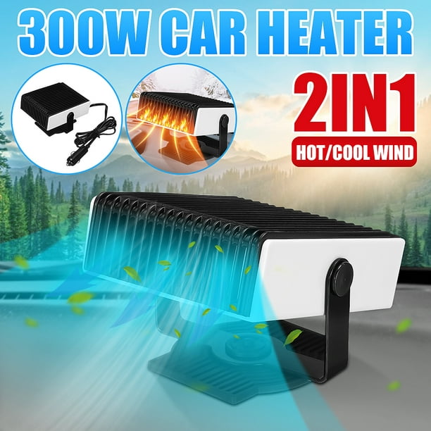 12V 150W/300W Ceramic Car Fan Heater Heating Cooling Defroster Demister Deicing Winter Front Windshield 